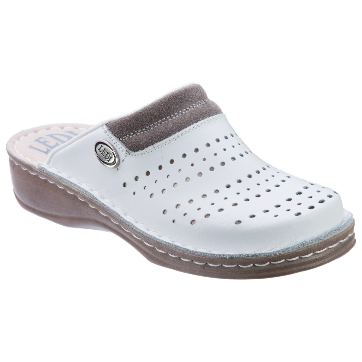 Сабо анатомічні LEDI Anatomic 674 (білий/бежевий, 36), фото 1