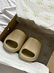Чоловічі літні шльопанці Yeezy Slide Earth Bone No logo (оливкові) модні легкі шльопанці B032 Адідас топ, фото 6