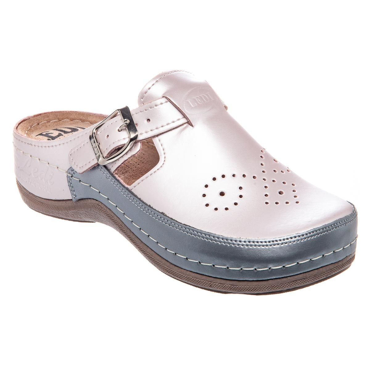 Сабо анатомічні LEDI Anatomic 402 рожевий (рожевий/перламутр, 37), фото 1