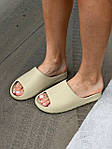 Чоловічі літні шльопанці Adidas Yeezy Slide Earth Bone (оливкові) модні легкі шльопанці YE073 Адідас топ, фото 4