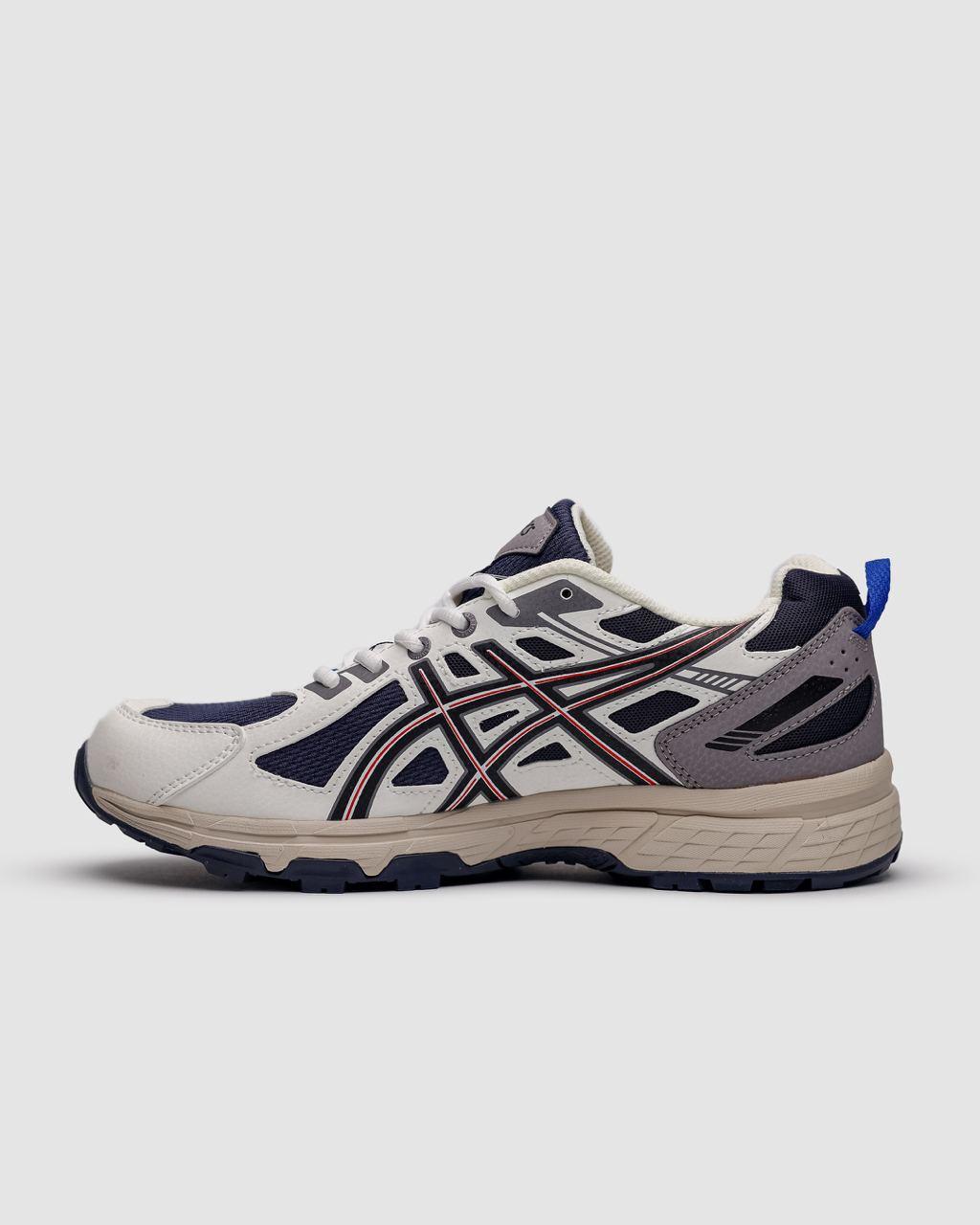 Чоловічі спортивні кросівки Asics Gel-Venture 6 Blue White (біло-сині) модні демі кроси 12015 Асікс vkross, фото 1