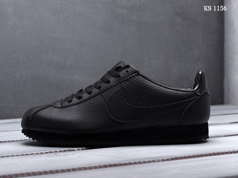 Чоловічі кросівки Nike Cortez (чорні) модні демісезонні кроси KS 1156 Найк vkross, фото 1