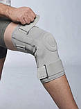 Фіксатор колінного суглоба Extra з поліецентричним шарніром, Orthoteh (Болгарія) (сірий, L), фото 5