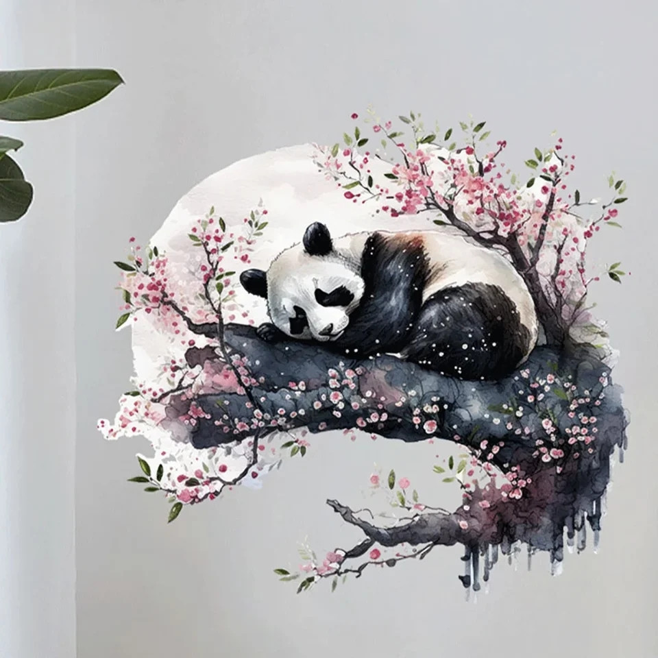 Вінілові наклейки на стіну Hello Panda! (лист 60 х 90 см) Б132-6