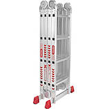 Драбина-трансформер алюмінієва Квітка Heavy Duty (4х4 щаблі) (110-9604), фото 9