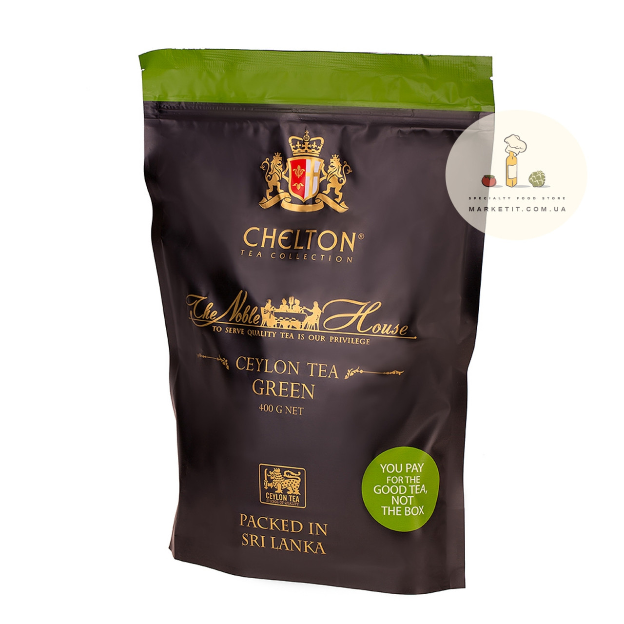 Чай зелений листовий Chelton Ceylon Tea Green, класичний 400 г.