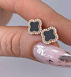 Пусети кліф срібло/позолота, фото 3