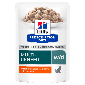 Вологий корм для кішокHill's PRESCRIPTION DIET w/d при цукровому діабеті з куркою,85г 12шт