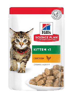 Вологий корм для кошенят Hill's SCIENCE PLAN Kitten з куркою, пауч, 85г 12шт
