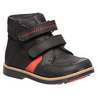 Ортопедичні черевики для хлопчиків Theo Leo 1023/1 (чорний/червоний, 19)