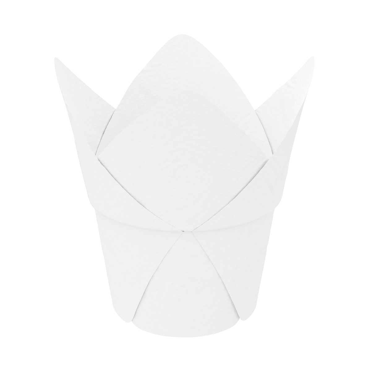 Тарталетки (капсули) паперові для кексів, капкейків з УСИЛЬТЕЛЕМ Білий тюльпан, фото 1