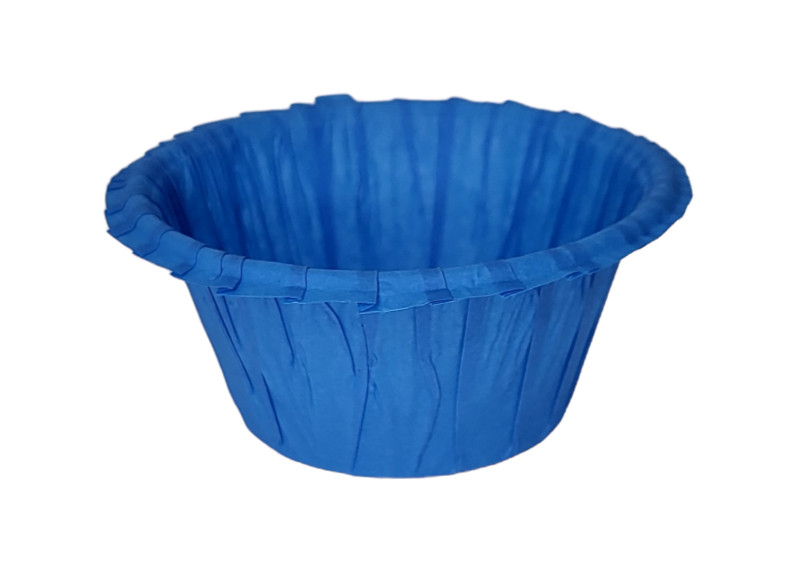 Тарталетки (капсули) паперові для кексів, капкейків з УСИЛЬТЕЛЕМ Синій, фото 1