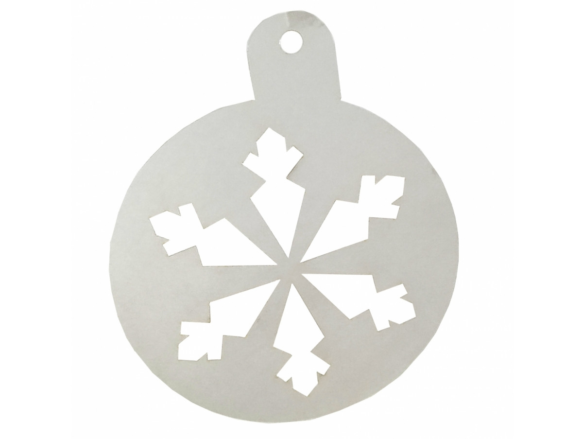 Трафарет для торта, капкейків, кава Сніжинка 10