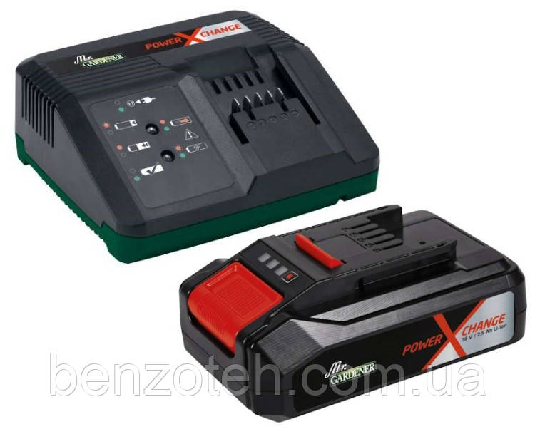 Акумулятор та зарядний пристрій 18V / 2,5 Аh Einhell Starter-Kit Mr. Gardener Power-X-Change
