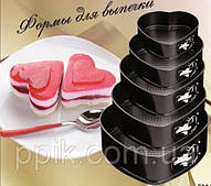 Форма для випічки Набір роз'ємних СЕРЦЕ (5 шт)