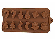 Форма силікон для цукерок Новорічний набір