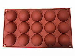 Форма силіконова півсфери d 5 см ЗБЕРІГАННЯ 15 шт.