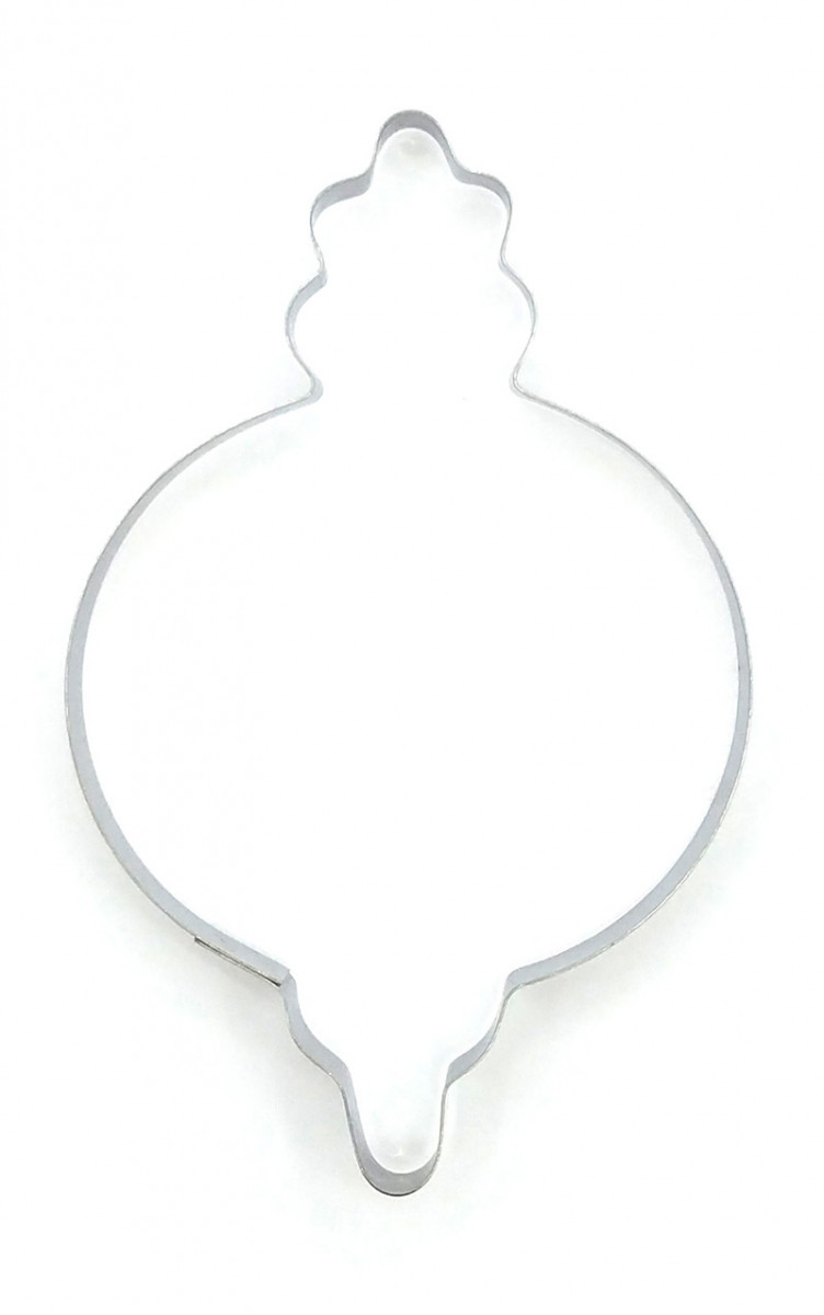 Металева вирубка для пряників "Новорічна іграшка 1" 1 шт., фото 1