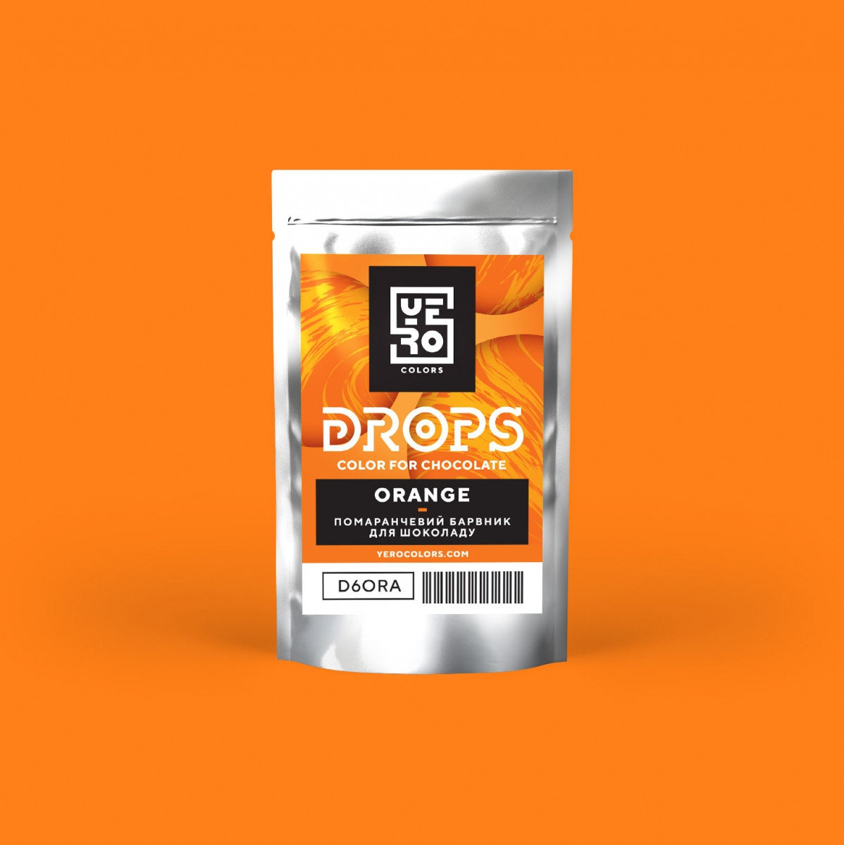 Барвник для шоколаду YERO COLORS Помаранчевий в дропсах