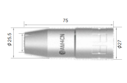 Якісне газове сопло серії ARC AM4CN хромоване з резьбою від PARKER для пальника М4, фото 1