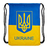 Рюкзак-мішок спортивний UKRAINE Sport жовтий-блакитний, фото 4