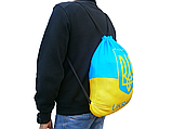 Рюкзак-мішок спортивний UKRAINE Sport жовтий-блакитний, фото 5