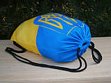 Рюкзак-мішок спортивний UKRAINE Sport жовтий-блакитний, фото 8