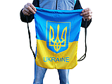 Рюкзак-мішок спортивний UKRAINE Sport жовтий-блакитний, фото 9