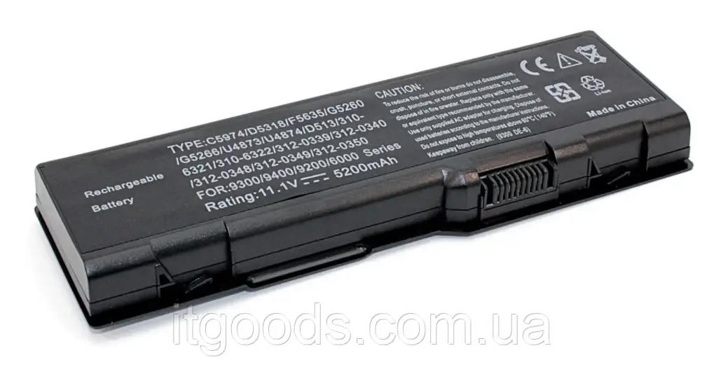Акумуляторна батарея 5200mAh для Dell Precision M6300 M90 312-0348 312-0350 312-0455 C5974 D5318 F5635 G5260