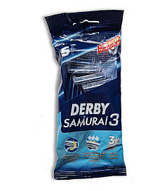 Бритва одноразова з трьома лезами Derby Samurai 5шт