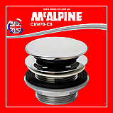 Злив для кухонної мийки 1 1/2x70 мм з пробкою клик-клак CBW70-CB McALPINE, фото 4
