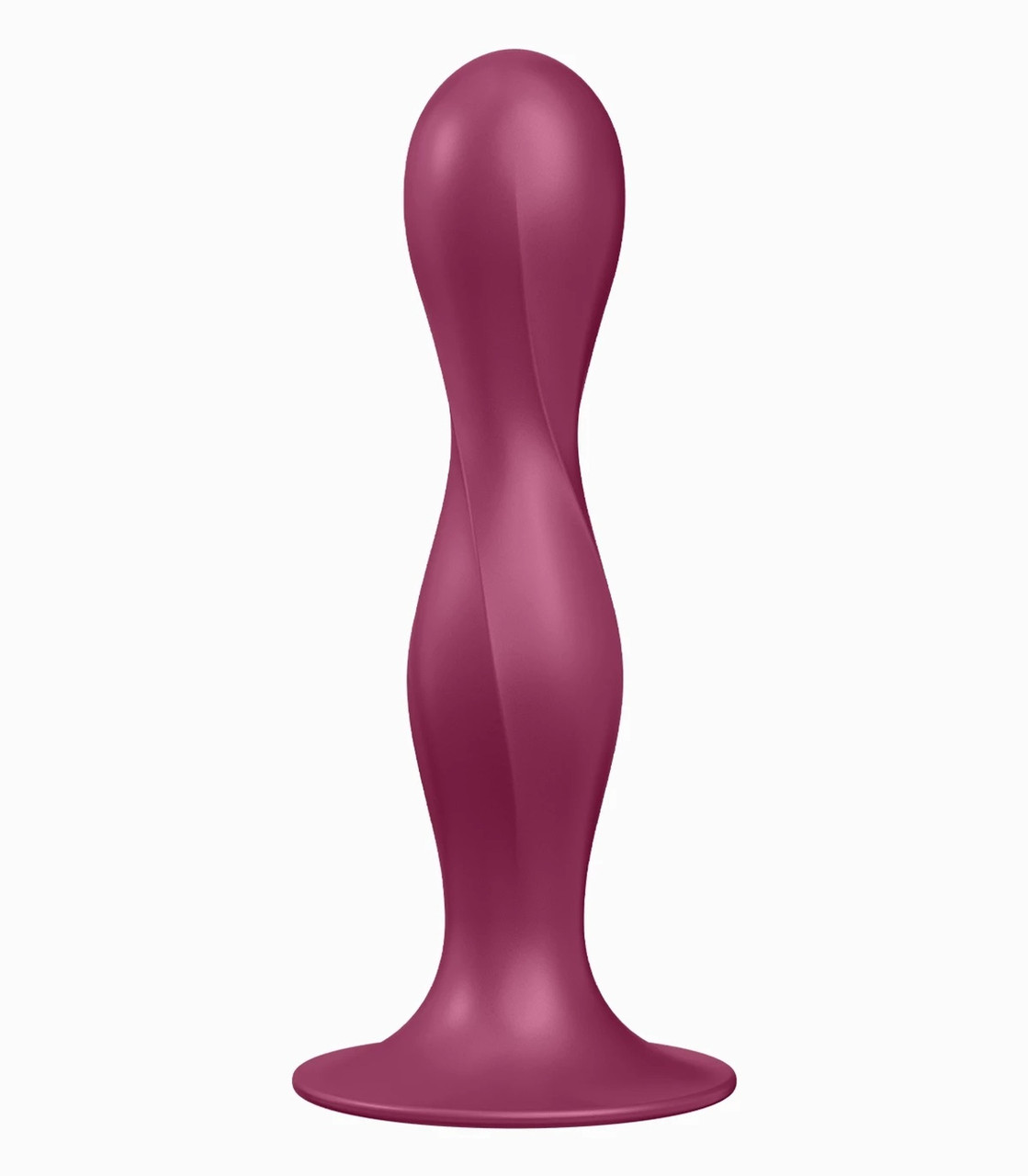 Фалоїмітатор вагінально-анальний з обважненими кульками Satisfyer Double Ball-R, бордовий