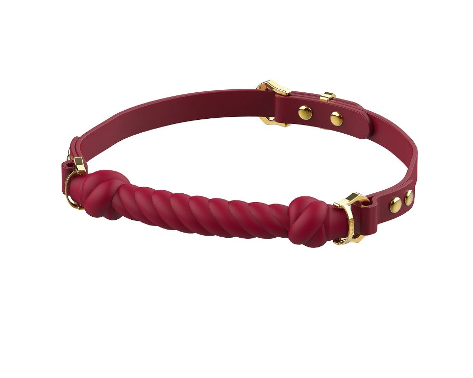 Кляп у формі джгута з вузлами UPKO Desire for Mouth Bondage Collection, червоний, фото 1