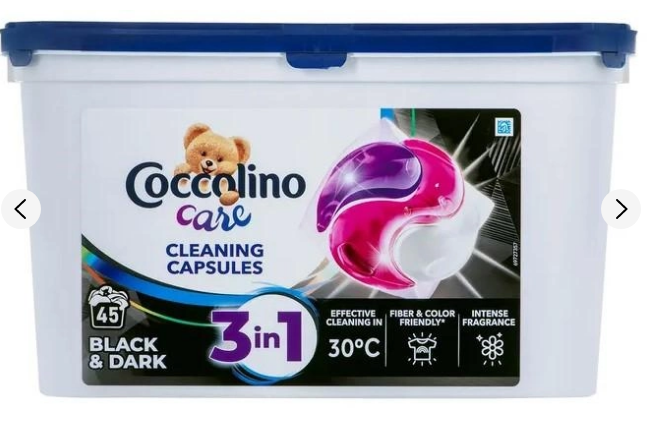 Капсули для прання Coccolino Care Black & Dark 3 in 1 45 шт 8720181371325