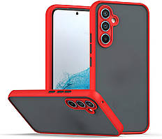 Матовий чохол бампер для Samsung Galaxy A35 5g червоний протиударний із захистом камери