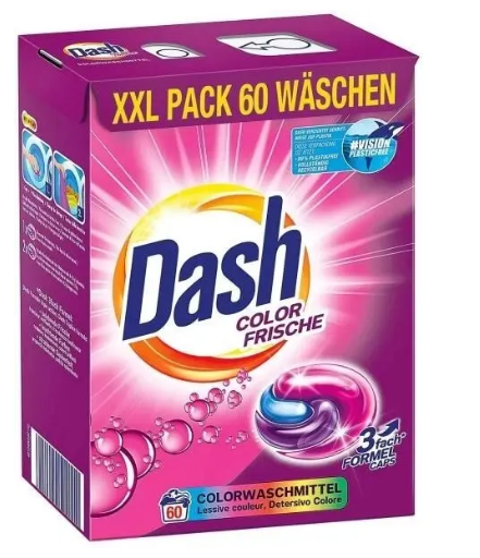 Капсули для прання Dash 3в1 Color для кольорової білизни 60 шт. 4012400502110