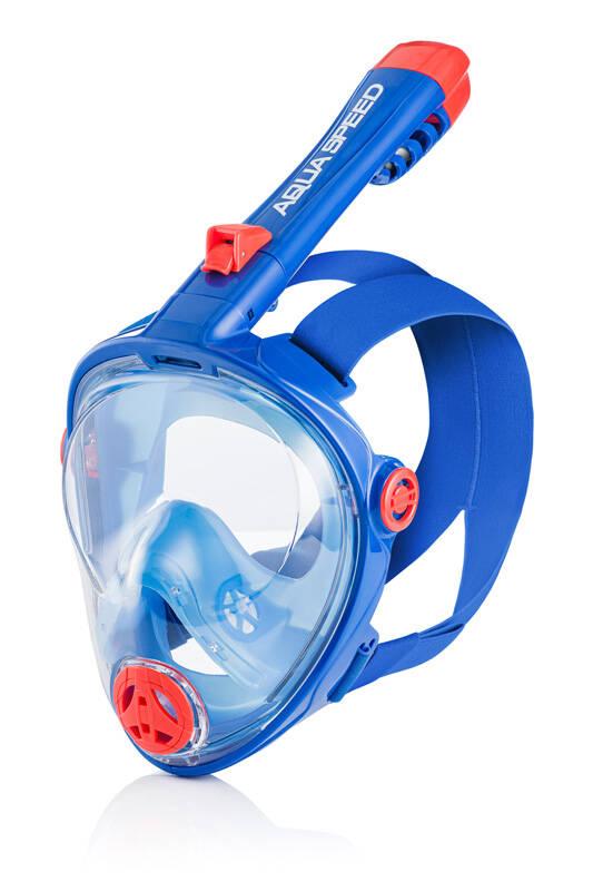 Повнолицева маска для дайвінгу Aqua Speed Spectra 2.0 7079 р. S (248-01) Blue/Orange дитяча