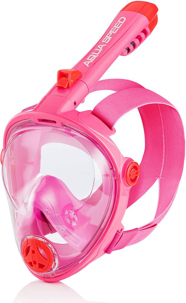 Повнолицева маска для дайвінгу Aqua Speed Spectra 2.0 7085 р. L (248-03) Pink/Red дитяча