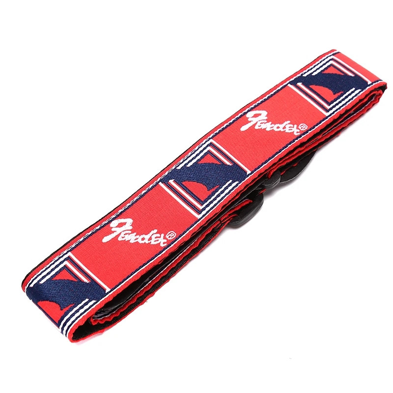 Ремень для гітари "Fender" червоний (до 130 см)