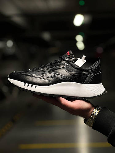 Мужские классические кроссовки Reebok Classic Leather Black White ...