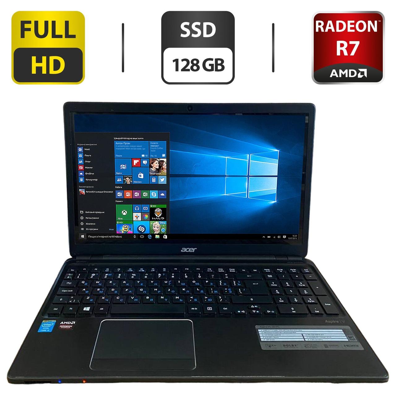 Ноутбук Acer Aspire v5-561PG/ 15.6" 1920x1080 Touch/ i5-4200U/ 16GB RAM/ 128GB SSD/ Radeon R7 M265 2GB