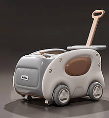 Машинка-каталка 4в1 Terrio “Racy” Біло-сіра