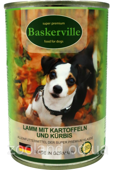 596728акц Baskerville Dog Баланіна з картоплею і гарбузом, 800 г
