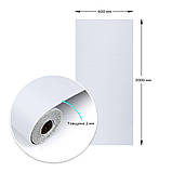 Самоклеюча вініловая плитка в рулоні біле полотно 0,6*3m*2мм Мат SW-00002032, фото 3