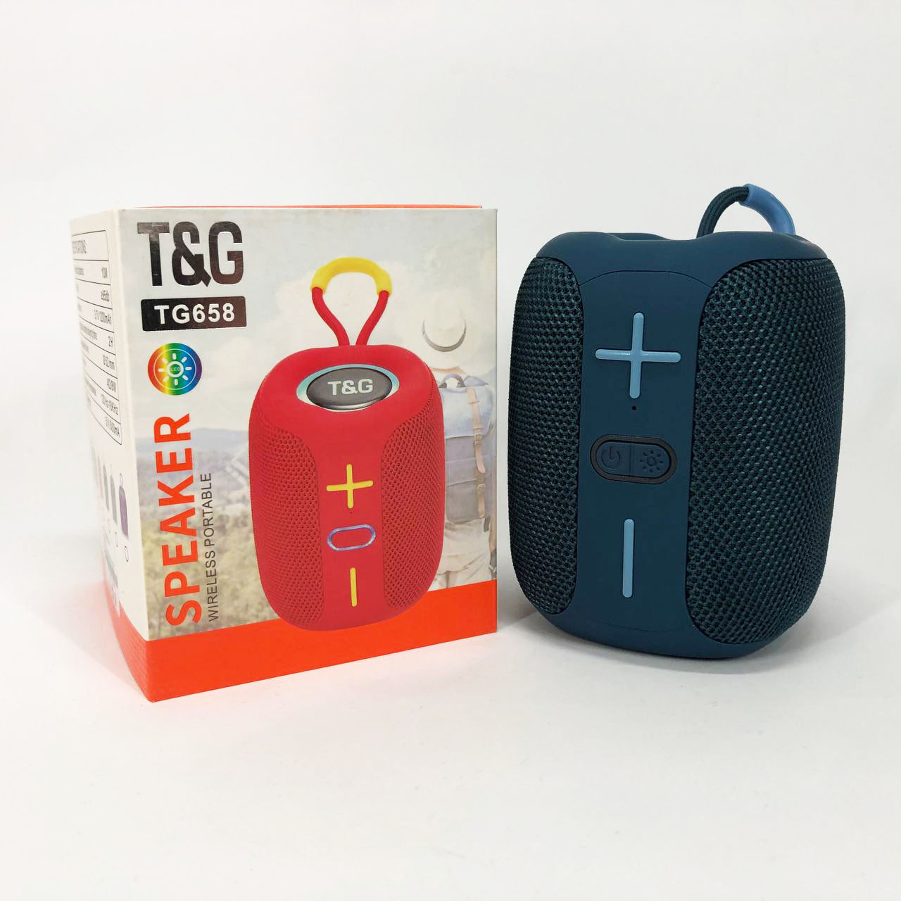 Портативна Bluetooth колонка TG658 8W з RGB підсвічуванням, акумуляторна переносна колонка. Колір: синій, фото 1