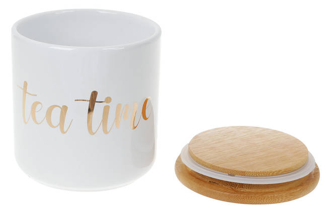 Банку керамічна Вonadi Tea Time 304-924 550 мл біла ID 3883401, фото 1