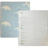 Дитячий двосторонній, складний килимок "Зимова ніч та Птах миру", 150х200x1 см, фото 4