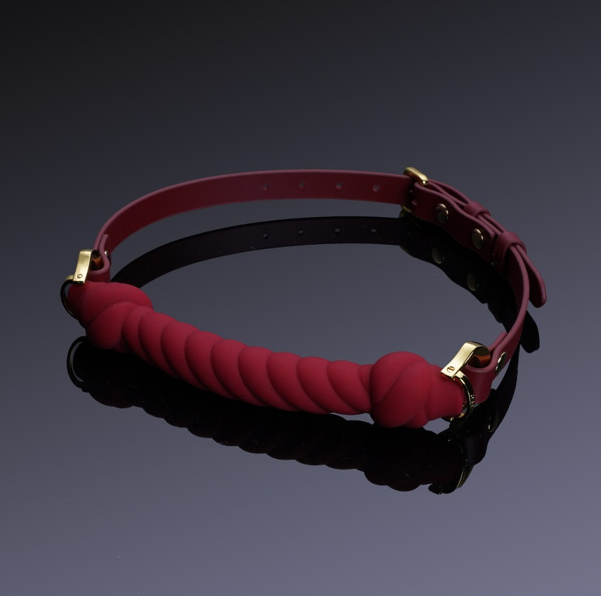 Кляп у формі джгута з вузлами UPKO Desire for Mouth Bondage Collection, червоний