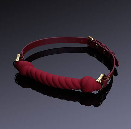 Кляп у формі джгута з вузлами UPKO Desire for Mouth Bondage Collection, червоний, фото 1