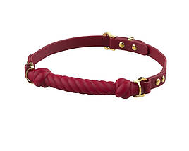 Кляп у формі джгута з вузлами UPKO Desire for Mouth Bondage Collection, червоний, фото 3